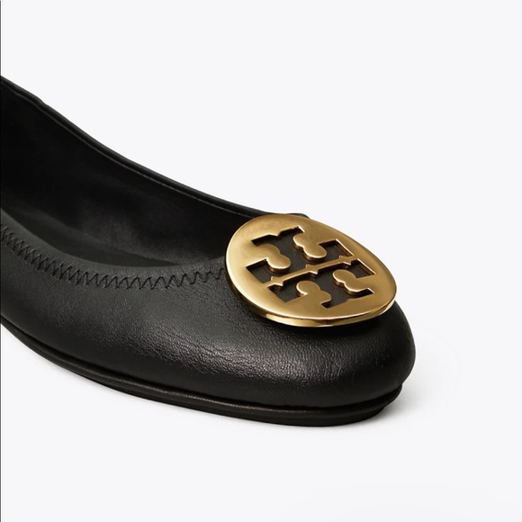 Tory Burch Reva Flatt black leather size 8 - Picture 4 of 7